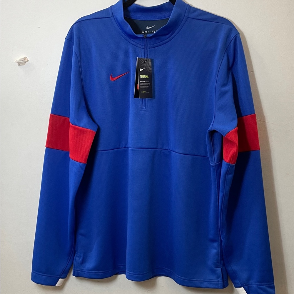 Nike Blue and Red Performance Pullover